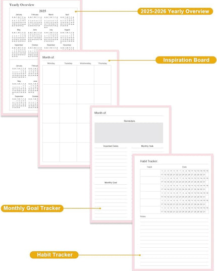 Academic Planner for 2026 or Anytime – A5 Undated Weekly Student Planner For Homeschool, High School, College & Nursing Students, 200 Pages, 5.8" x 8.5", Pink