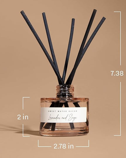 Sweet Water Decor Palo Santo Patchouli Reed Diffuser – Room Decor Aesthetic with Long-Lasting Premium Fragrance of Clove, Nutmeg, Cedarwood for 4 Months – Ideal for Aromatherapy and Home Decor