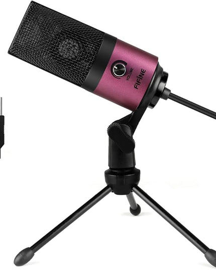 FIFINE USB Podcast Condenser Microphone Recording On Laptop, No Need Sound Card Interface and Phantom Power-K669