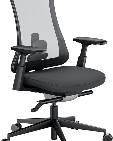 ProtoArc Ergonomic Office Chair - Flexer Pro Mesh Desk Chair with Lumbar Support, Slide Seat & 4D Armrests, Breathable Mesh from Wintex, Tilt Lock, Metal Base | for Home & Computer Work - Black
