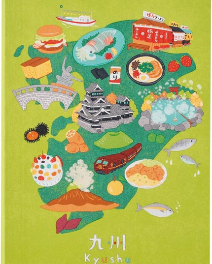 NOLTY JAPAN NOTE, A6 Notebook Featuring Japanese Design, 3.5mm Dot Grid, 80 Pages, Kyushu, JP0106