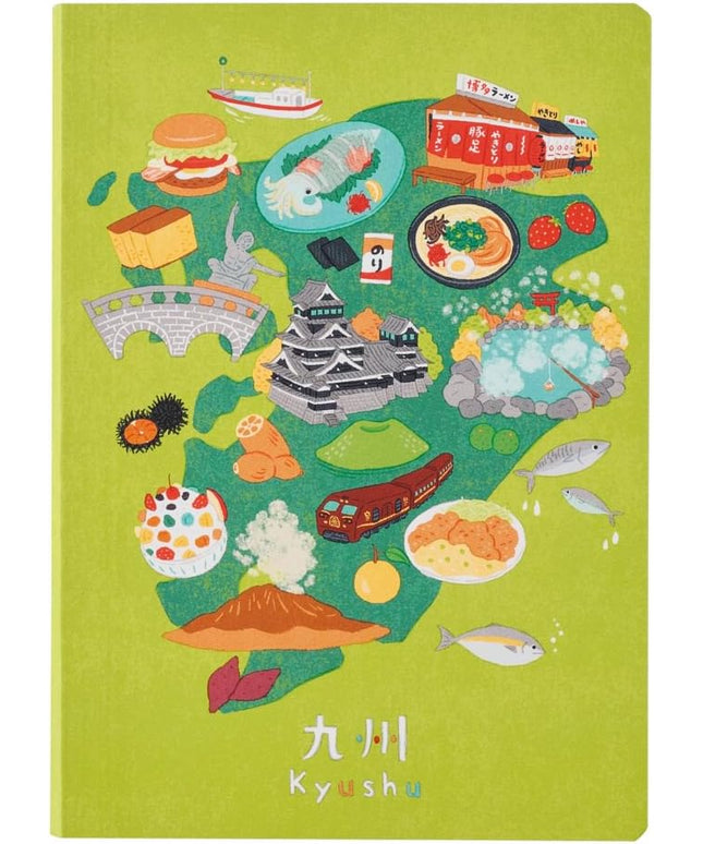 NOLTY JAPAN NOTE, A6 Notebook Featuring Japanese Design, 3.5mm Dot Grid, 80 Pages, Kyushu, JP0106