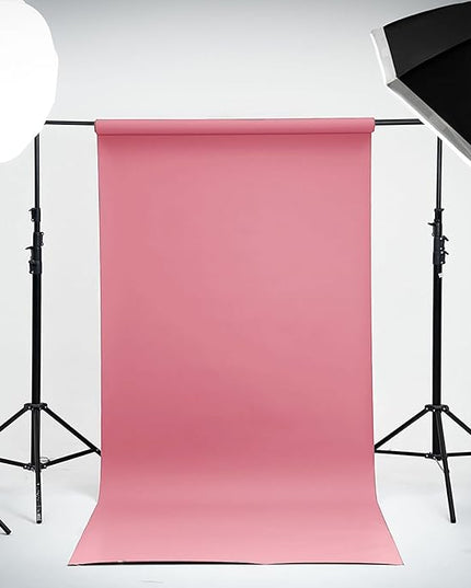 Kate Seamless Paper Backdrop for Photography Solid Pink Backdrop Paper (106.8''x32.8' Baby Pink)