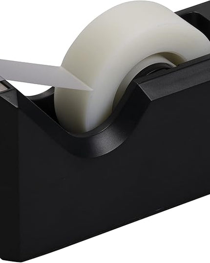 JAM PAPER Colorful Desk Tape Dispensers - Black - Sold Individually