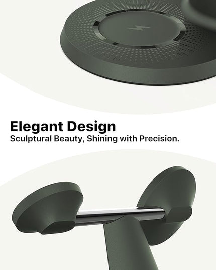 3 in 1 Wireless Charging Station for Apple Device: Fast Charging Station for iPhone and Watch with MagSafe, Stable Charger Stand for iPhone 12-16 & iWatch & AirPods
