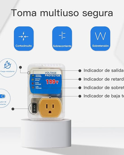 [ETL Listed] BSEED Electronic Surge Protector for Home Appliance, Voltage Protector Suit for Refrigerators and Freezers, Voltage Brownout Outlet 120V 15A 1800Watts
