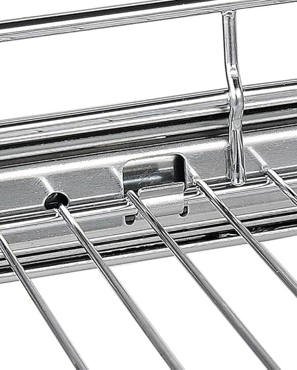 OCG Pull Out Cabinet Organizer (17.75" W x 17" D), Pull Out Drawers, Cabinet Pull Out Shelves for Base Cabinet Organization in Kitchen Bathroom Pantry, Bottom Mount, Chrome Finish