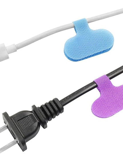 48 Pcs Cable Labels, 8 Colors Write On Cord Labels Self-Adhesive Nylon Wire Labels Identification Tags for Electronic Computers Cable Management