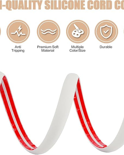 Floor Cord Cover Cable Cavity Self Adhesive Cord Hider Floor 10FT Floor Cable Management Power Cord Protector Floor Electric Cord Covers for Offices, Gym, Exhibitions (Beige, 1.18" x 10')