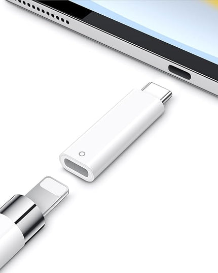 USB C Pencil Adapter for Apple Pencil 1st Generation, USB-C to for Lightning Pencil Charger Adapter Specific Compatible with iPad 10th Gen, Type-C iPencil Dongle Connector for iPad A16 with Pencil 1