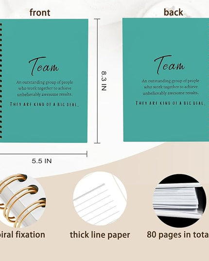 hold fizz Green Meeting Notebook for Work, Employee Appreciation Gifts, Team Gifts for Employees, Journals for Writing, Thank You Gifts for Women Men Leader Boss Manager Mentor Coworkers, 5.5"x8.3"