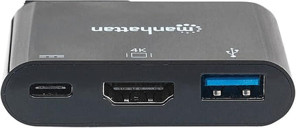 Manhattan Ultra High Speed USB 3.1 Type-C-HDMI/USB Type-A/USB Type-C Docking Multiport Converter/Connector