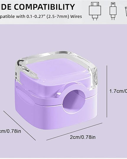 IFNOW 6 Pack Magnetic Cable Clips Cord Organizer Purple Self Adhesive Cord Holder Under Desk Cable Management for Home,Office,Car,Desk,Nightstand