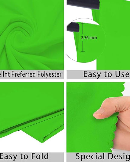 Green Screen Photo Backdrop for Photoshoot Green Background for Photography Photo Backdrop Curtain for Party 5x7 FT