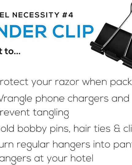 OWLKELA 1.6 Inch (40 Pack) Large Binder Clips, Black Paper Clamps for Office, School, and Home Supplies