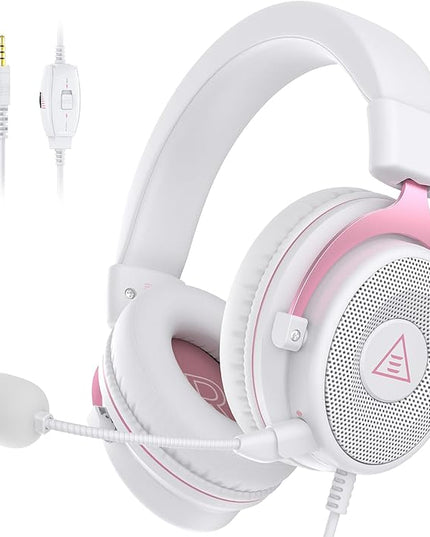 EKSA E900 Headset with Microphone for PC, PS4,PS5, Xbox - Detachable Noise Canceling Mic, 3D Surround Sound, Wired Headphone for Gaming, Computer, Laptop, 3.5MM Jack