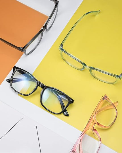 VISOONE Blue Light Blocking Glasses Square with Anti Computer Glare for Gaming Women and Men MONTANA