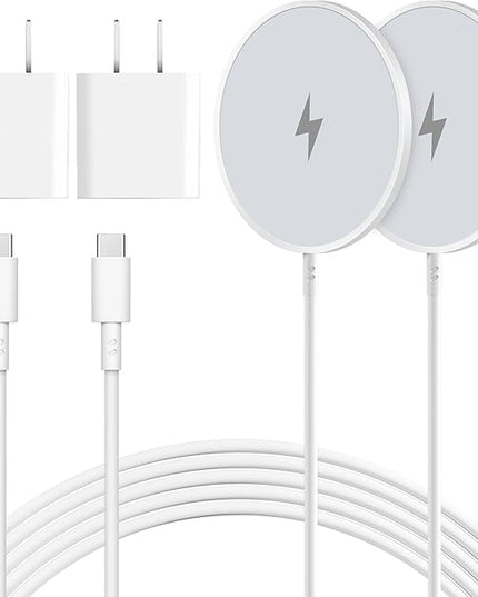 Magnetic Wireless Charger 2Pack Apple 10FT Magsafe Charger,Fast Mag-Safe Charging Wireless iPhone Charger Pad with Charging Plug for iPhone 16Pro Max/16Pro/16Plus/15Pro Max/15/14/13/12/AirPods3/Pro 2