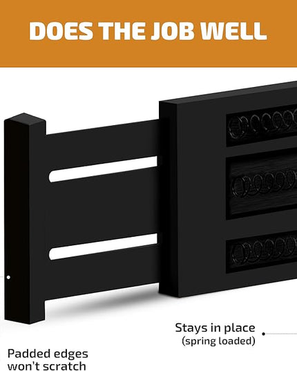 6 Pack Drawer Dividers 6 Inch High, 11”-17" Adjustable Bamboo Organizers Large Expandable Drawer Separators for Cloths, Dresser, Bedroom, Bathroom, Baby Drawer, Office & Kitchen Utensils (Black)