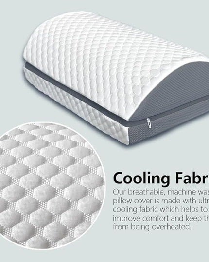 Foot Rest Pillow for Under Desk at Work Office Footrest High Density Memory Foam Cooling Fabric Height Adjustable Foot Elevation Firm Feet Rest