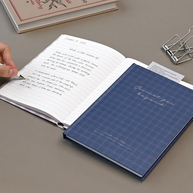 Monolike Journal For Beyond Hardcover Lined Notebook, Navy - Hardcover, Academic, Journal, Diary, 112pages