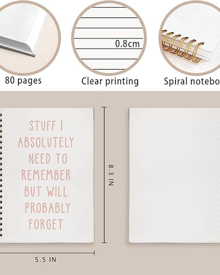 LIANGW Funny Notebooks for Workfor Coworkers & Boss, Funny Work Gifts Coworker Office Gifts for Men Women, Fun Spiral Notebooks Journals for Writing, Funny Office Supplies 5.5x8.3 Inch