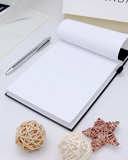 Mogoostry A5 Dot Planning Pads 5.9" x 8" Planner To Do List Memo Note Pads Screw Binding Writing Paperboard Notepad, 100 Sheets per Pack, Black