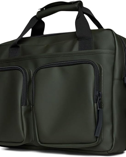 RAINS Texel Tech Bag - Green Waterproof Water Resistant Water Repellent Laptop Bag Unisex Commuter Travel Case 15" Computer Sleeve Tech Organizer - 2 Year Warranty