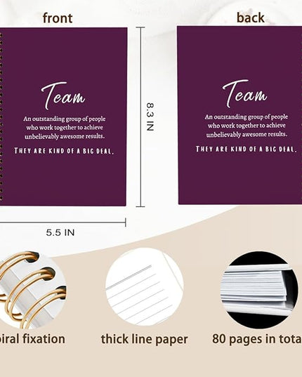hold fizz Purple Meeting Notebook for Work, Employee Appreciation Gifts, Team Gifts for Employees, Journals for Writing, Thank You Gifts for Women Men Leader Boss Mentor Manager Coworkers, 5.5"x8.3"