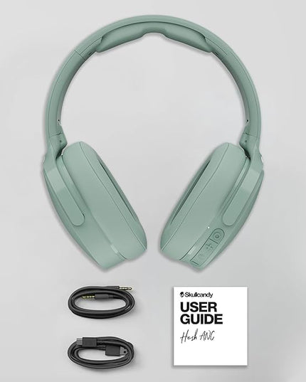 Skullcandy Hesh ANC Wireless Over-Ear Bluetooth Headphones, Active Noise Cancelling, Up to 22 Hrs Battery, Foldable Lightweight Design, Microphone for iPhone Android - Preppy Sage