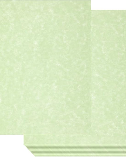 Epakh 200 Sheets Old Age Parchment Paper 8.5 x 11 Inch Standard Letter Vintage Colored Old Parchment Semblance Double Side Printing Paper (Green)