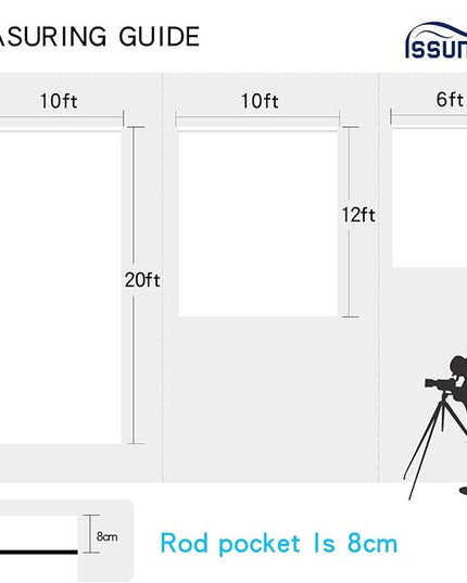 ISSUNTEX 10X12 ft Background Muslin Backdrop, Photo Studio, Collapsible High Density Screen for Video Photography and Television-White
