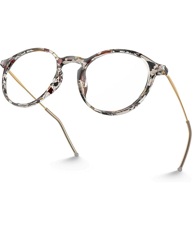 VISOONE Round Lightweight Blue Light Blocking Glasses Women Men Fashion Cute Thin Eyewear Niko