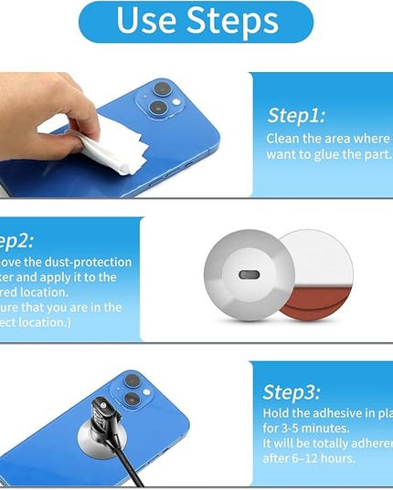 5 Pack Anchor Plate Adhesive Security Plate with Slot for Computer Lock Security Cables to Lock Down Laptops, Tablets, Monitors,for iPhone Smart Phone, MacBook Pad Ipad, Tablet, Other Device