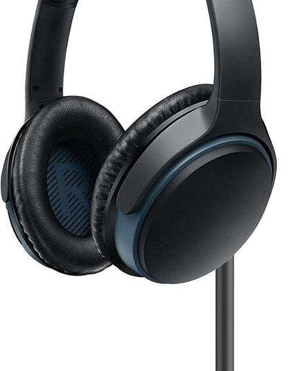 Headphone Stand Aluminum, Headset Holder with Solid Metal Base for Desk, Compatible with Most Headphones (Black)