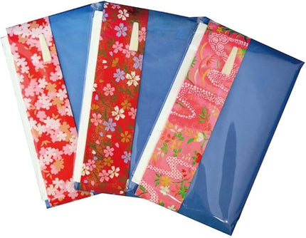 Mino Washi Japanese Toraditional Kaishi Paper 30 Sheets of Plain kaishi Paper in Japanese Colorful Yuzen Paper Poach with Sweet Pick [Blue], 5.7 x 6.9 inches(145 x 175 mm)