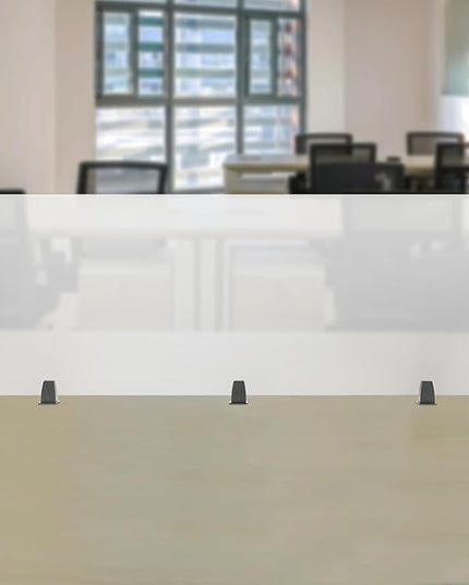 Desk Divider for Students and Desk Privacy Panel, Frosted Acrylic Plexiglass Shield with Clamps for Offices Schools Call Centers, Ideal Cubicle Light Shield - 60”L X22”W