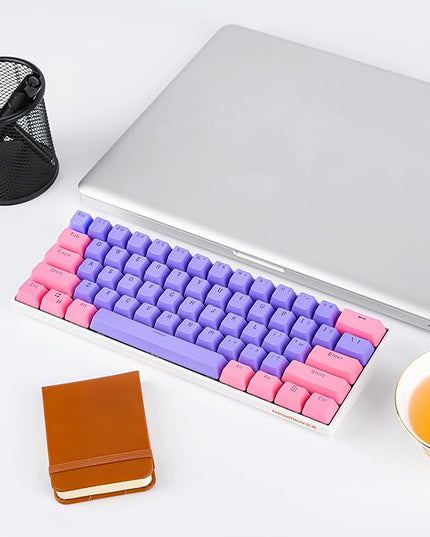 Guffercty kred PBT Keycaps 60 Percent with 6.25U Space Bar OEM Profile for Cherry MX Switch Mechanical Gaming Keyboard (Poney-C)
