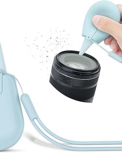 Pocket-Sized Silicone Camera Dust Blower Lens Air Blower, Small Camera Lens Cleaner Air Blower for Sensor LCD Keyboards Filters Printing, Glacier Blue Portable Dust Blower for Outdoor Travel Cleaning