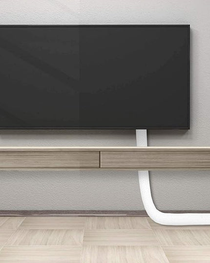 6.6ft - 1.2 inch White Cable Sleeve, Cable Organizer for Desk PC TV Computer, Wire Protector Cable Wrap Cover, Cord Management for Home Office