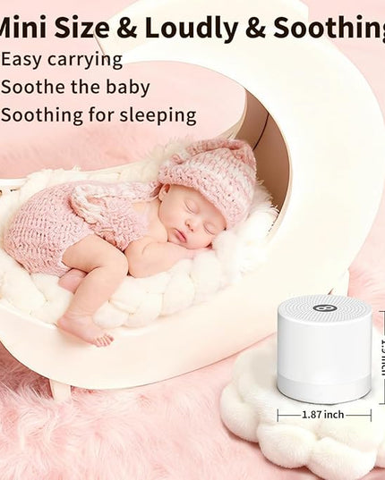 Sound Machine Mini White Noise Machine with 30 Soothing Sounds 4 Timers Memory Function for Newborn Baby Kids Adults Portable Rechargeable Sleep Brown Noise Machine for Travel Camping Home Office
