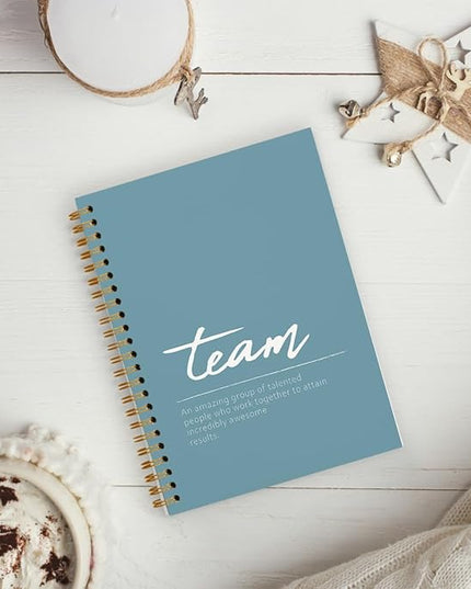 hold fizz Blue Meeting Notebook for Work, Employee Appreciation Gifts, Team Gifts for Employees, Thank You Gifts for Women Men Leader Boss Mentor Manager Coworkers Going Away Retirement, 5.5"x8.3"