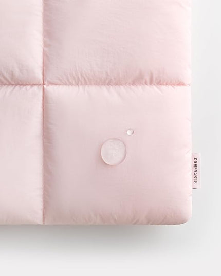 Comfyable Puffy Laptop Sleeve 15 Inch 16 Inch, Quilted Puffer Laptop Carrying Case, Pillow Pouch Compatible for MacBook Air 15 in M4 2025 & MacBook Pro 16 in M4 2024, Light Pink