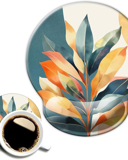 Ergonomic Mouse Pad with Wrist Support,Mouse Pad with Wrist Rest,Relieve Wrist Pain Mousepad Non-Slip Rubber Base,Mouse Pads for Desk,Computers,Laptop,Office,Home,Accessories Aesthetic Art
