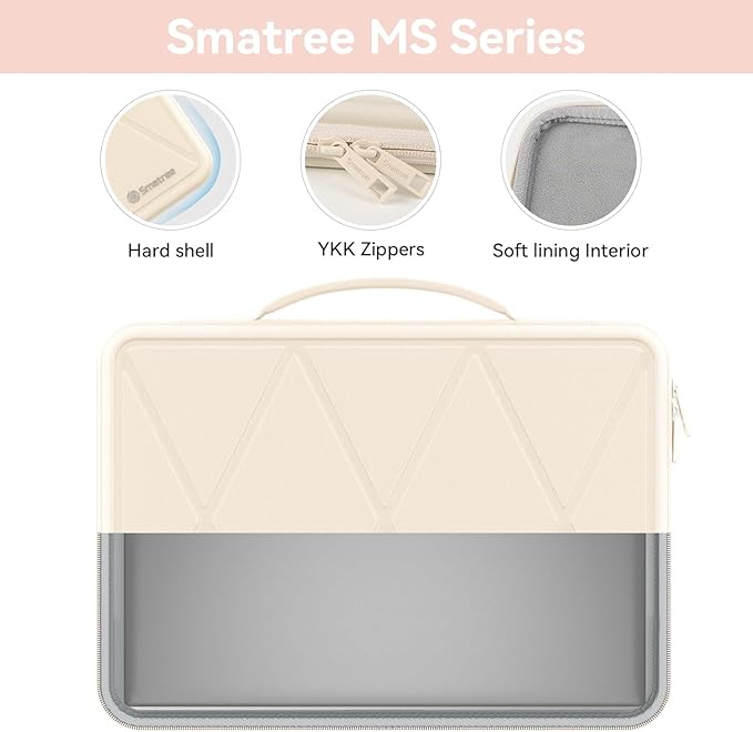 Smatree MS24T Hard EVA Protective Sleeve with Stand Compatible for 11.6 inch Lenovo 500e/500w/300w Gen 3/2, Lenovo 300e Gen2/3/Chromebook 2nd Gen, for 12.3 inch ThinkPad X12 Detachable Sleeve,White