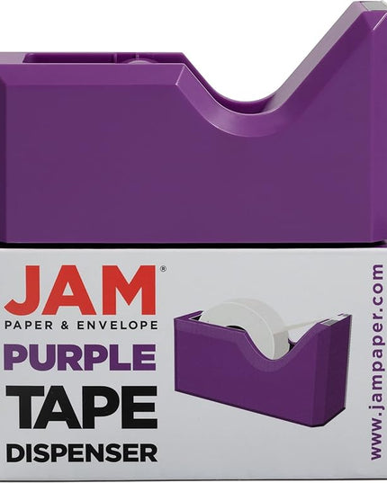 JAM PAPER Colorful Desk Tape Dispensers - Purple - Sold Individually