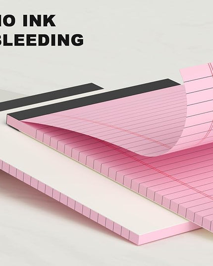 Small Note Pads 5x8" – 6 Vibrant Colors Notepad, College Ruled, 30 Sheets Each | Perfect for Work, School & Creative Notes! Legal Pads 5 x 8 Perforated Narrow Ruled Pads of Paper (Multicolor 6)