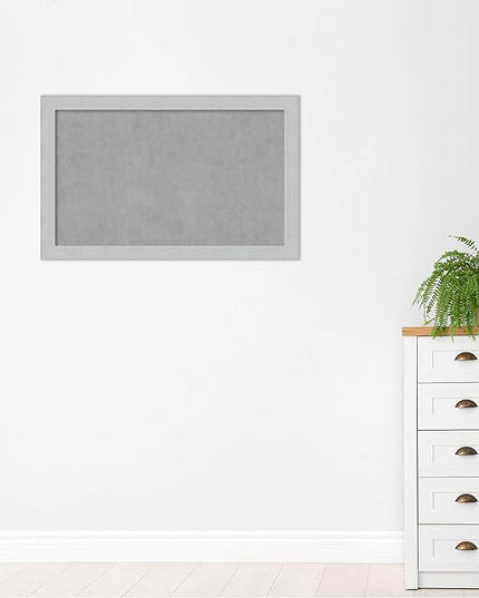 Amanti Art White Framed Magnetic Board 28x44 Large Vision Board for use with Magnets, 100% Metal Sheet to Display Items as Office Decor or for Home Organization in mudroom, Kitchen or Kids Room