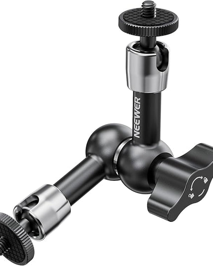 NEEWER 5.9"/15cm Adjustable Friction Magic Arm with 1/4" Screw on Both Ends, Compatible with SmallRig Cage, Flash/LED Light/Microphone/Monitor/SuperClip, Max Load 4.4lb/2kg, ST15