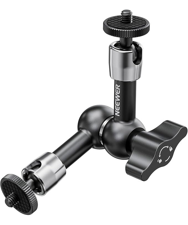 NEEWER 5.9"/15cm Adjustable Friction Magic Arm with 1/4" Screw on Both Ends, Compatible with SmallRig Cage, Flash/LED Light/Microphone/Monitor/SuperClip, Max Load 4.4lb/2kg, ST15